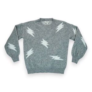 Gray Lightning Bolt Sweater